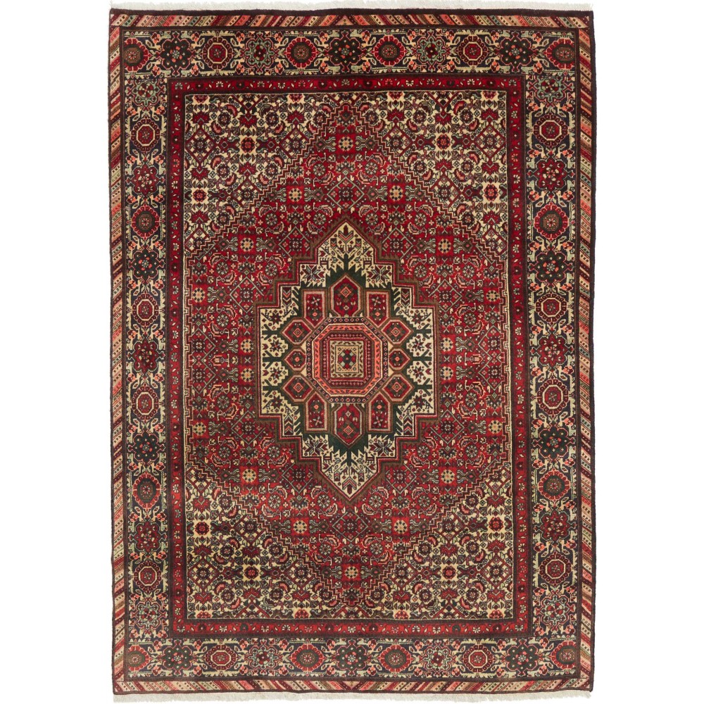 Tappeto Zandjan Persia verde marrone 137x205