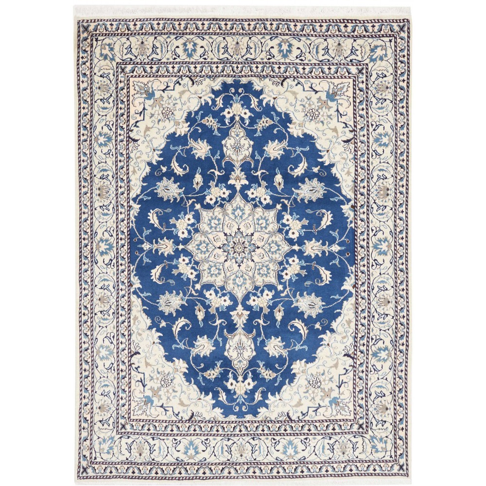 Tappeto Nain Kashmar Persia grigio blu 165x233