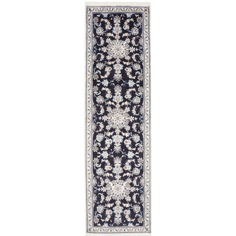 Tappeto Nain Kashmar Persia grigio azzurro 80x287