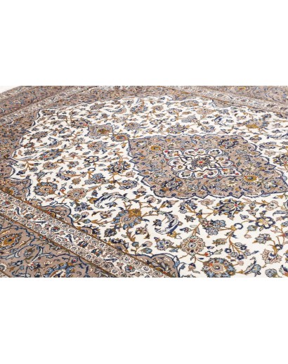 Tappeto Kashan Persia beige azzurro 255x356