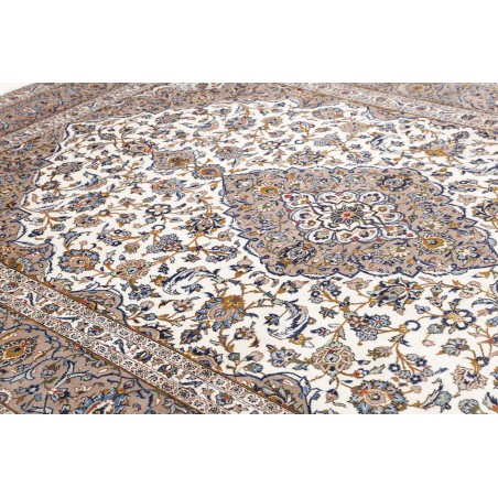 Tappeto Kashan Persia beige azzurro 255x356