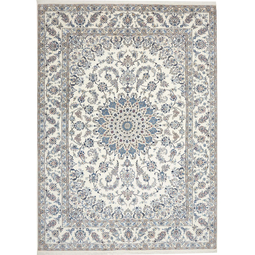 Tappeto Nain Kashmar Persia bianco 249x343