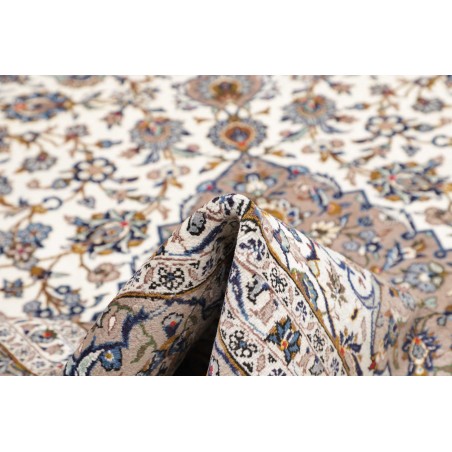 Tappeto Kashan Persia beige azzurro 255x356