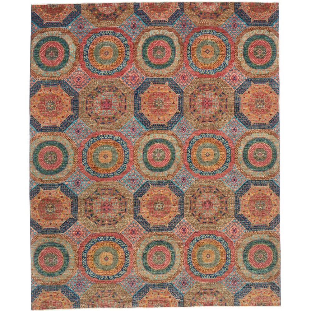 Tappeto Mamlouk Pakistan azzurro rosso 249x304