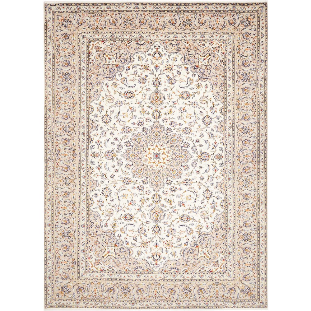 Tappeto Kashan Persia bianco grigio 260x387