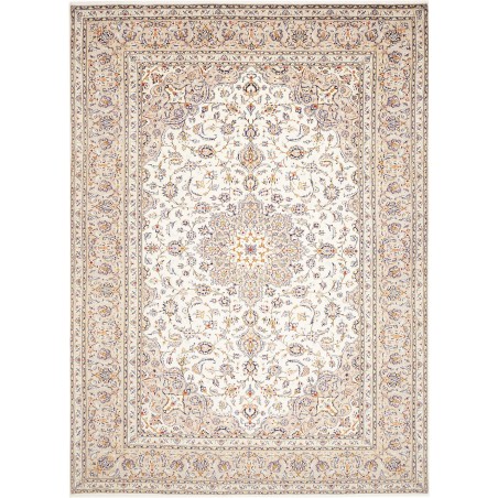 Tappeto Kashan Persia bianco grigio 260x387