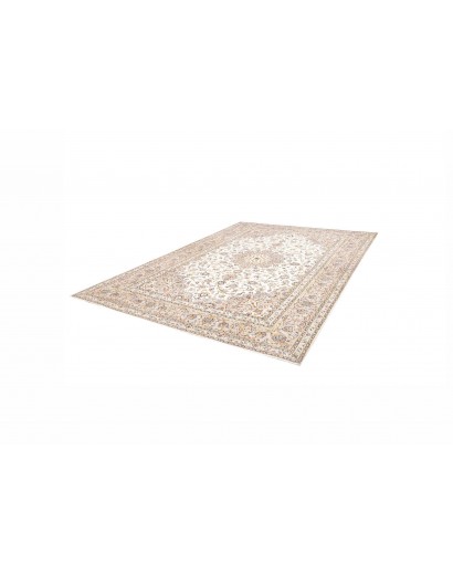 Tappeto Kashan Persia bianco grigio 260x387