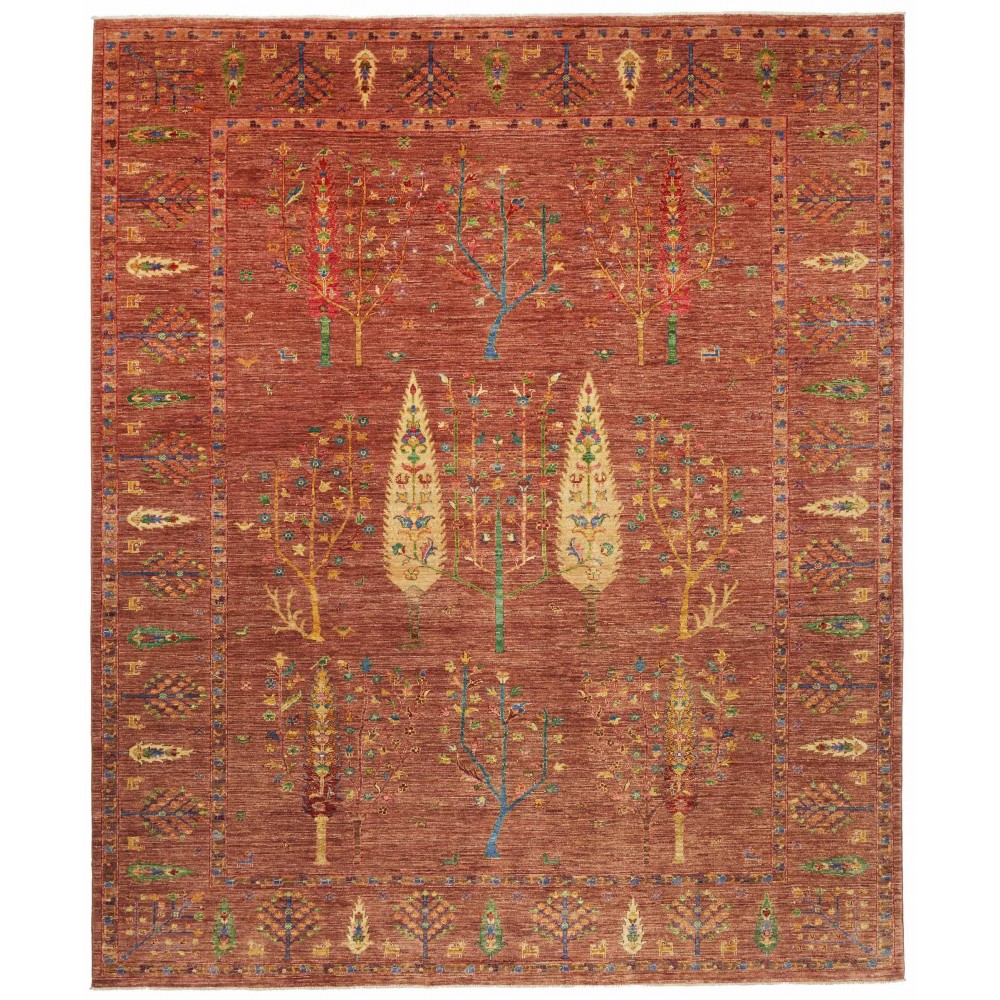 Tappeto Shahi Pakistan marrone arancione 247x295