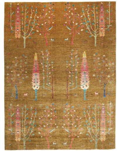 Tappeto Shahi Pakistan marrone giallo 246x330