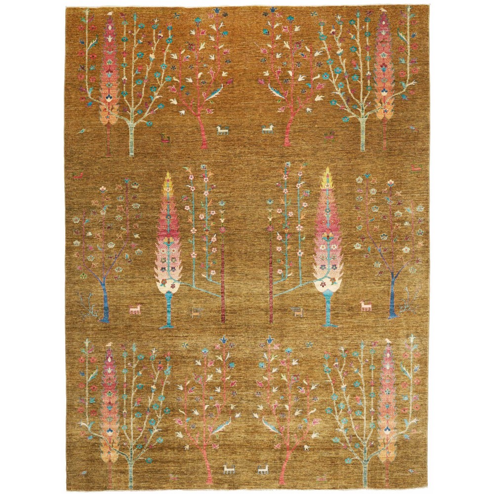 Tappeto Shahi Pakistan marrone giallo 246x330