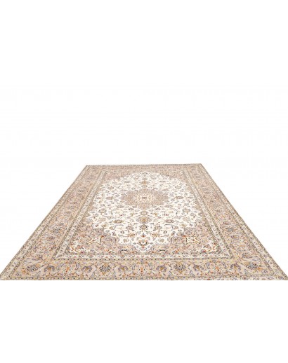 Tappeto Kashan Persia bianco grigio 260x387