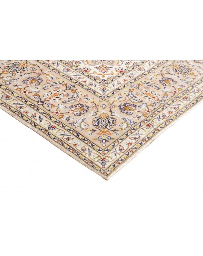 Tappeto Kashan Persia bianco grigio 260x387