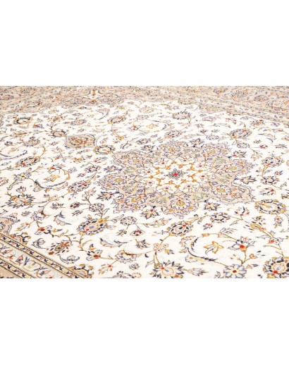 Tappeto Kashan Persia bianco grigio 260x387