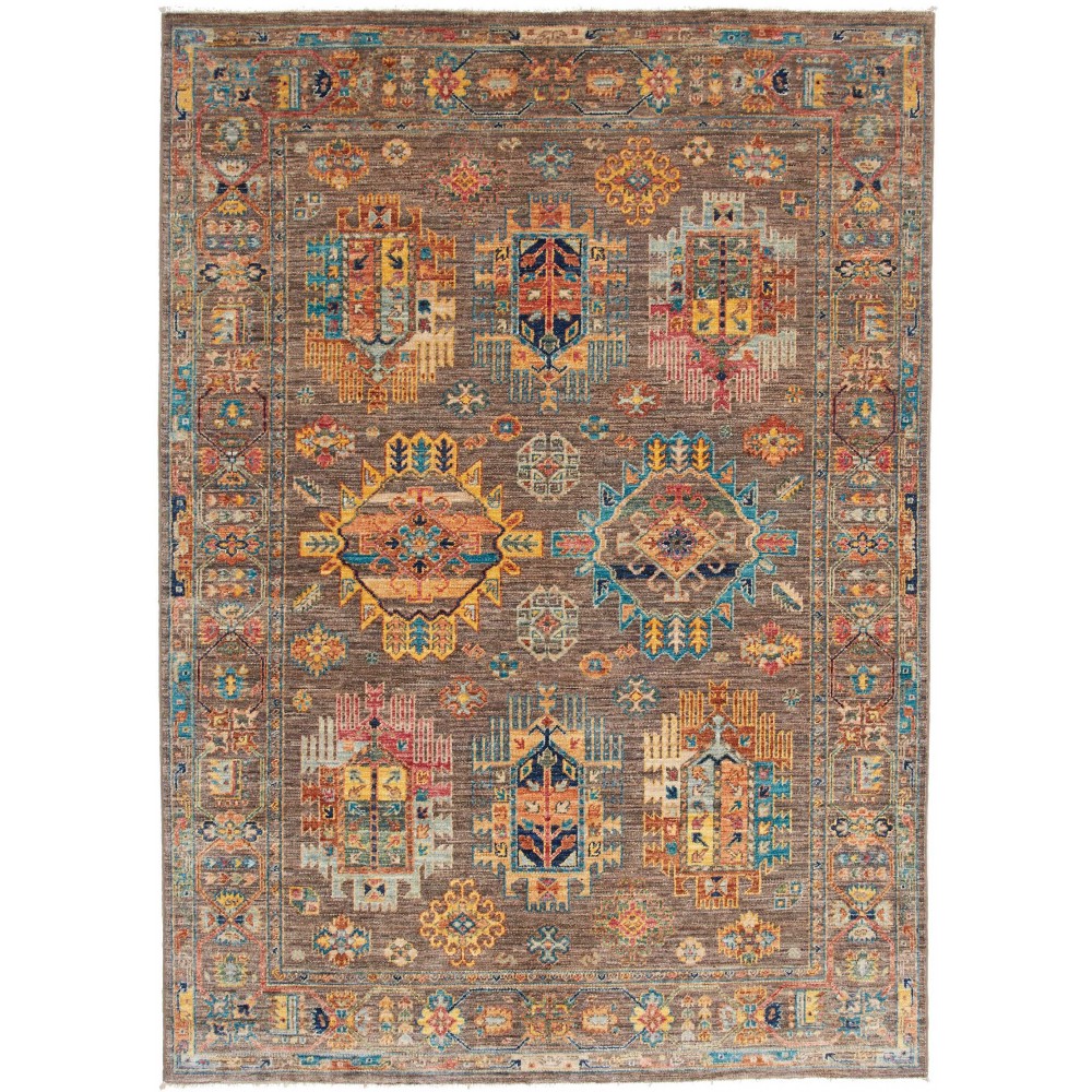Tappeto Tribal Pakistan bianco giallo 147x202