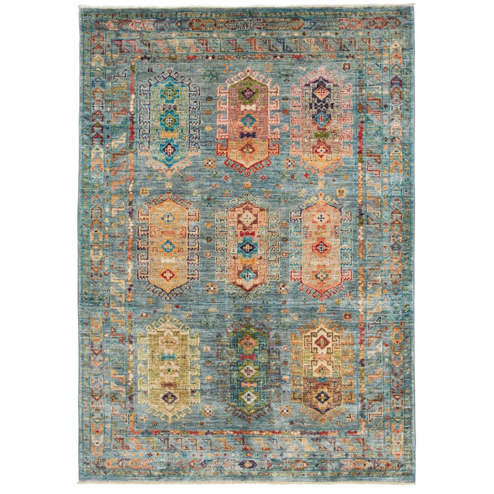 Tappeto Tribal Pakistan bianco 150x208