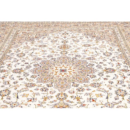 Tappeto Kashan Persia bianco grigio 260x387
