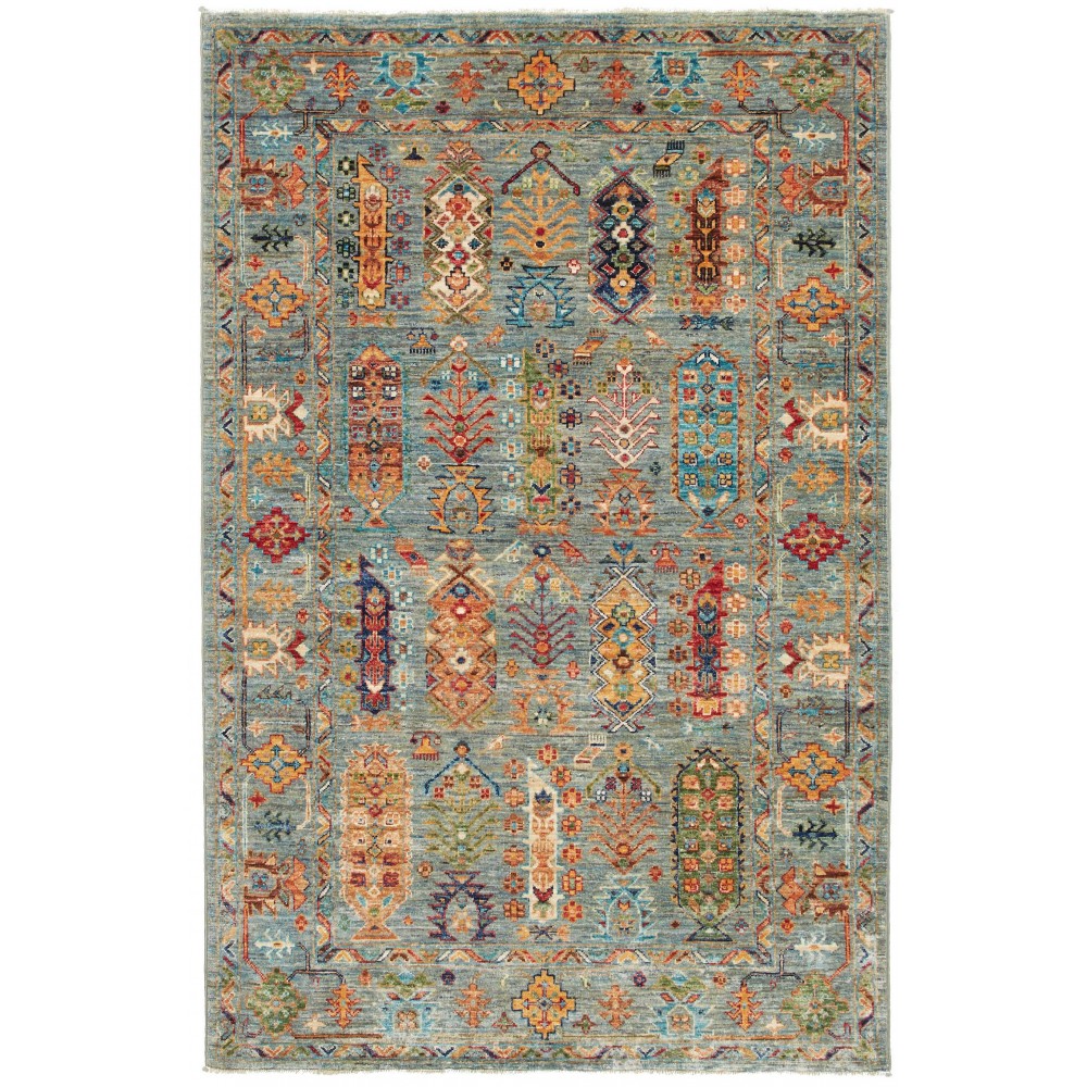 Tappeto Tribal Pakistan bianco 123x187