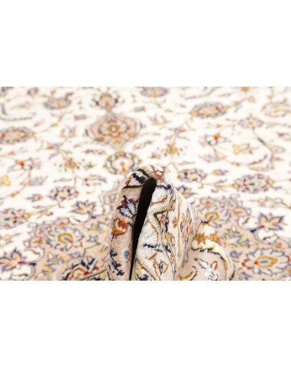 Tappeto Kashan Persia bianco grigio 260x387