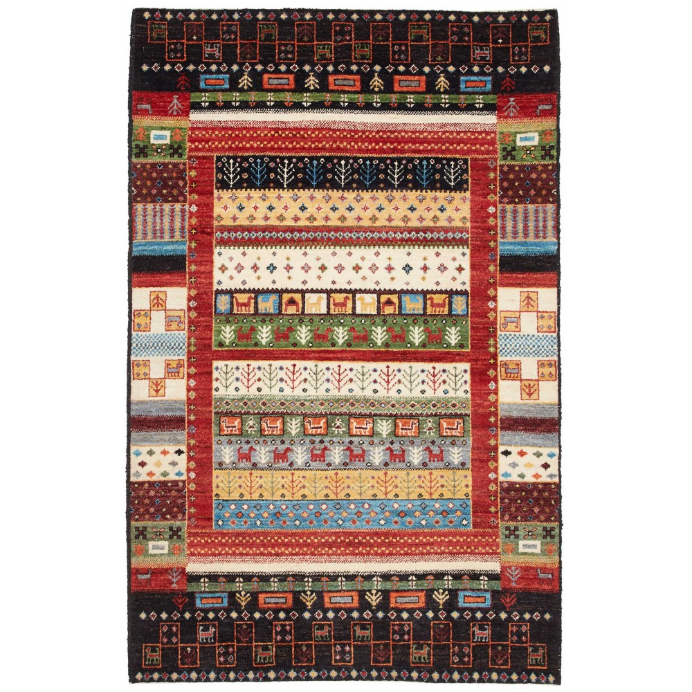 Tappeto Royal Gabbeh Pakistan marrone giallo 119x186
