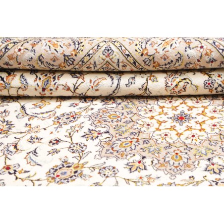 Tappeto Kashan Persia bianco grigio 260x387