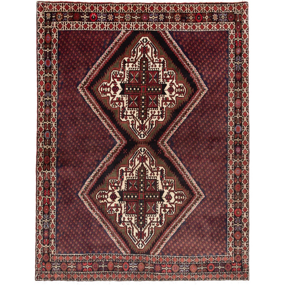 Tappeto Shahreza Persia grigio marrone 136x178