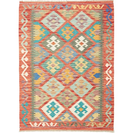 Tappeto Kilim Afghanistan marrone bianco 107x148