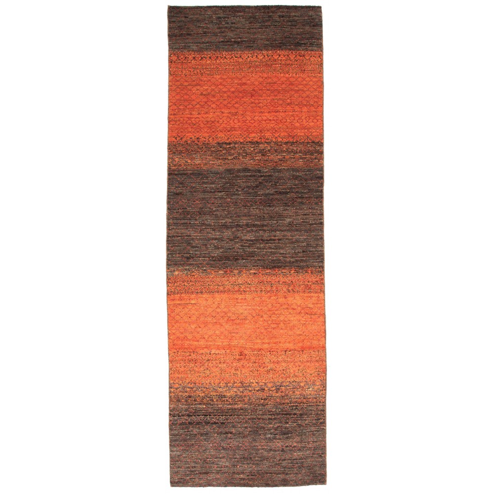 Tappeto Royal Gabbeh Pakistan marrone verde 79x247