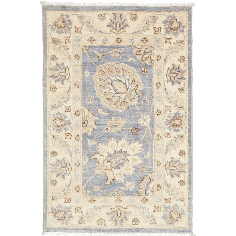 Tappeto Zigler Fine Pakistan bianco azzurro 64x91