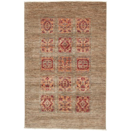 Tappeto Bakhteari Pakistan marrone bianco 100x153
