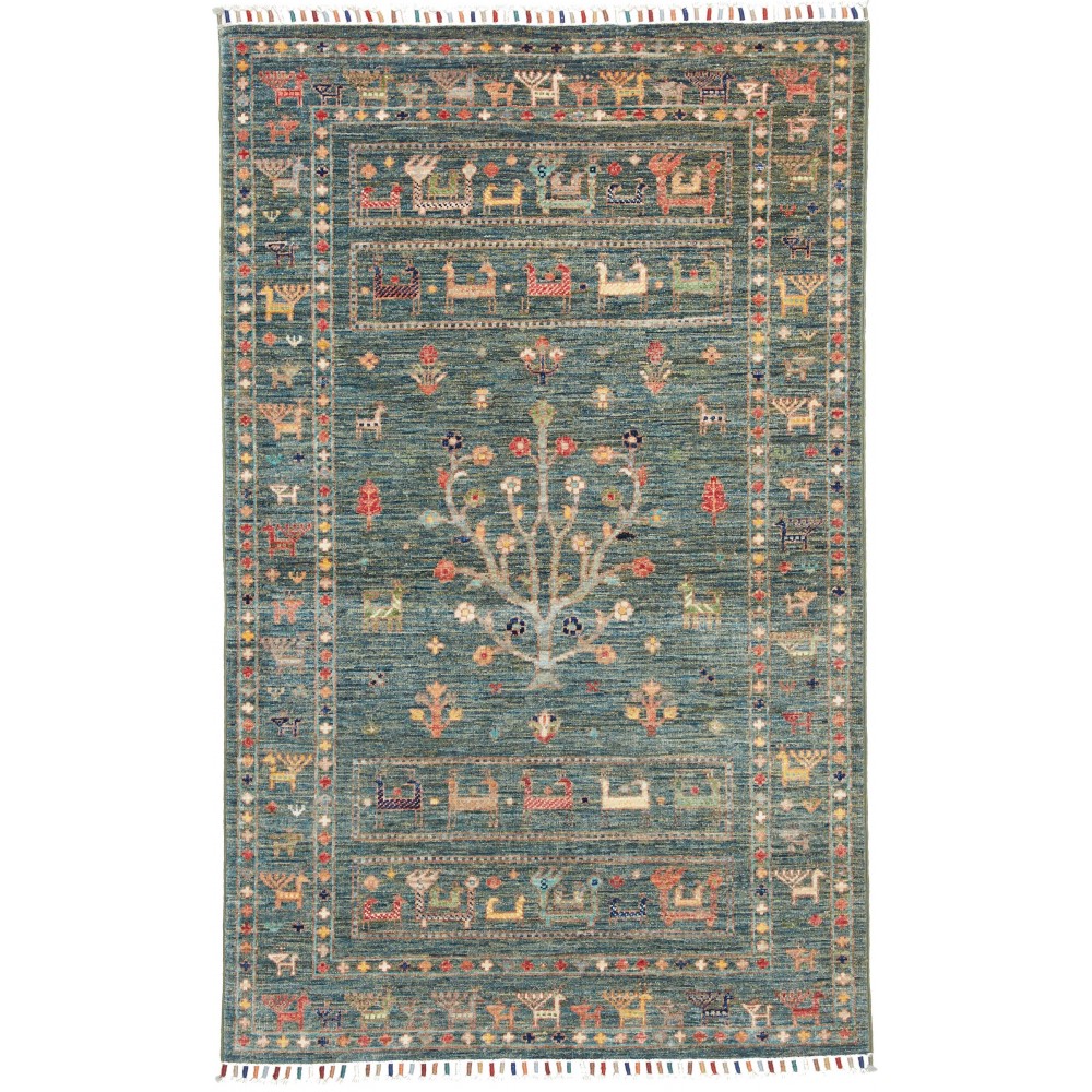 Tappeto Rubin Pakistan bianco azzurro 99x158