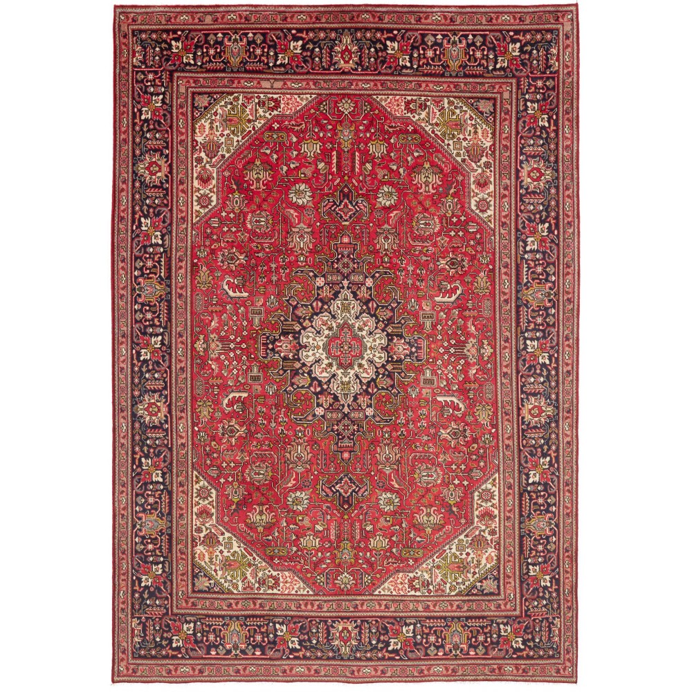 Tappeto Tabriz Persia marrone giallo 200x288
