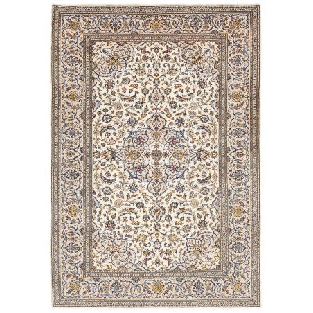 Tappeto Kashan Persia bianco azzurro 204x300