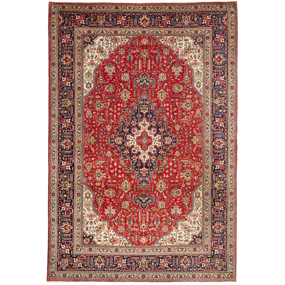 Tappeto Tabriz Persia marrone giallo 202x300