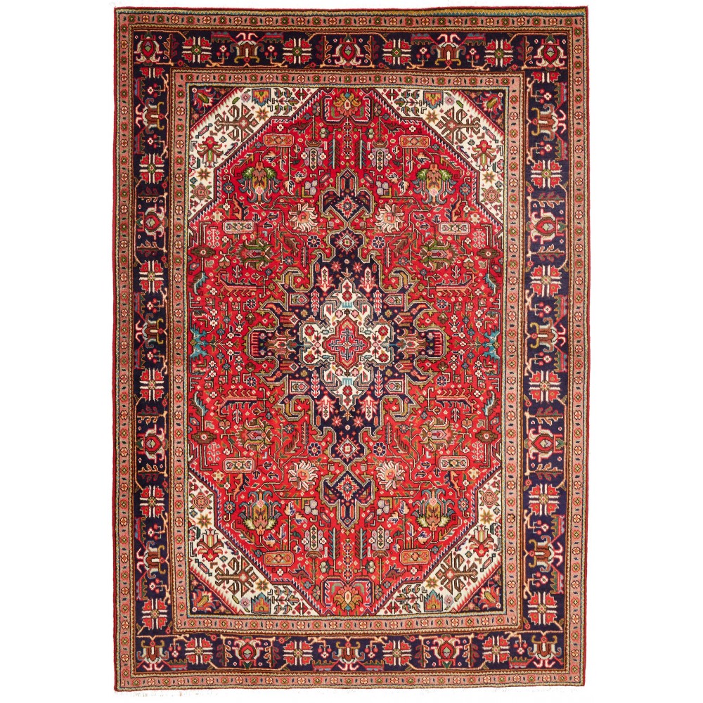 Tappeto Tabriz Persia rosso grigio 205x285