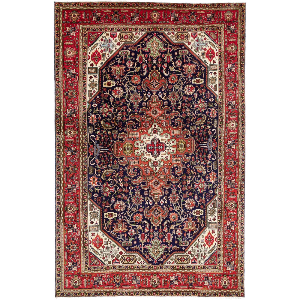 Tappeto Tabriz Persia marrone giallo 200x310