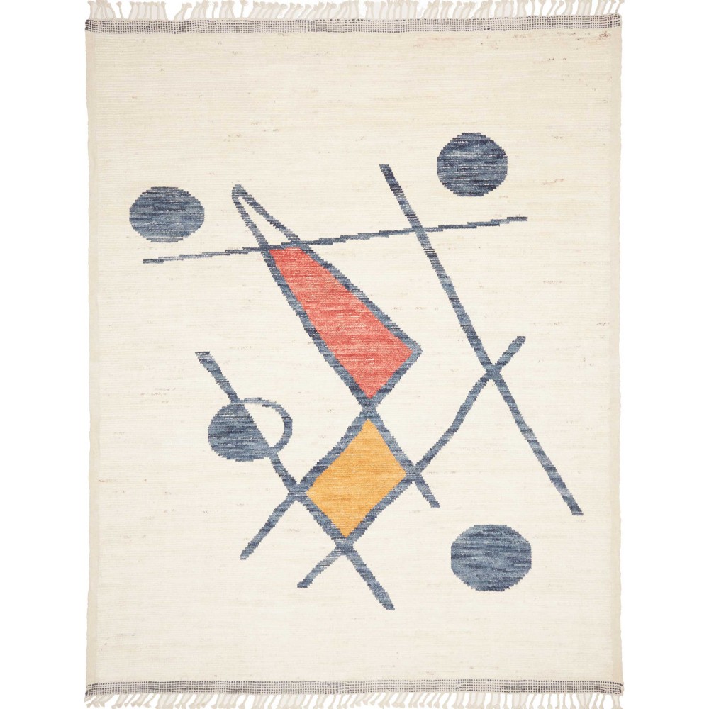 Tappeto bianco azzurro 240x305