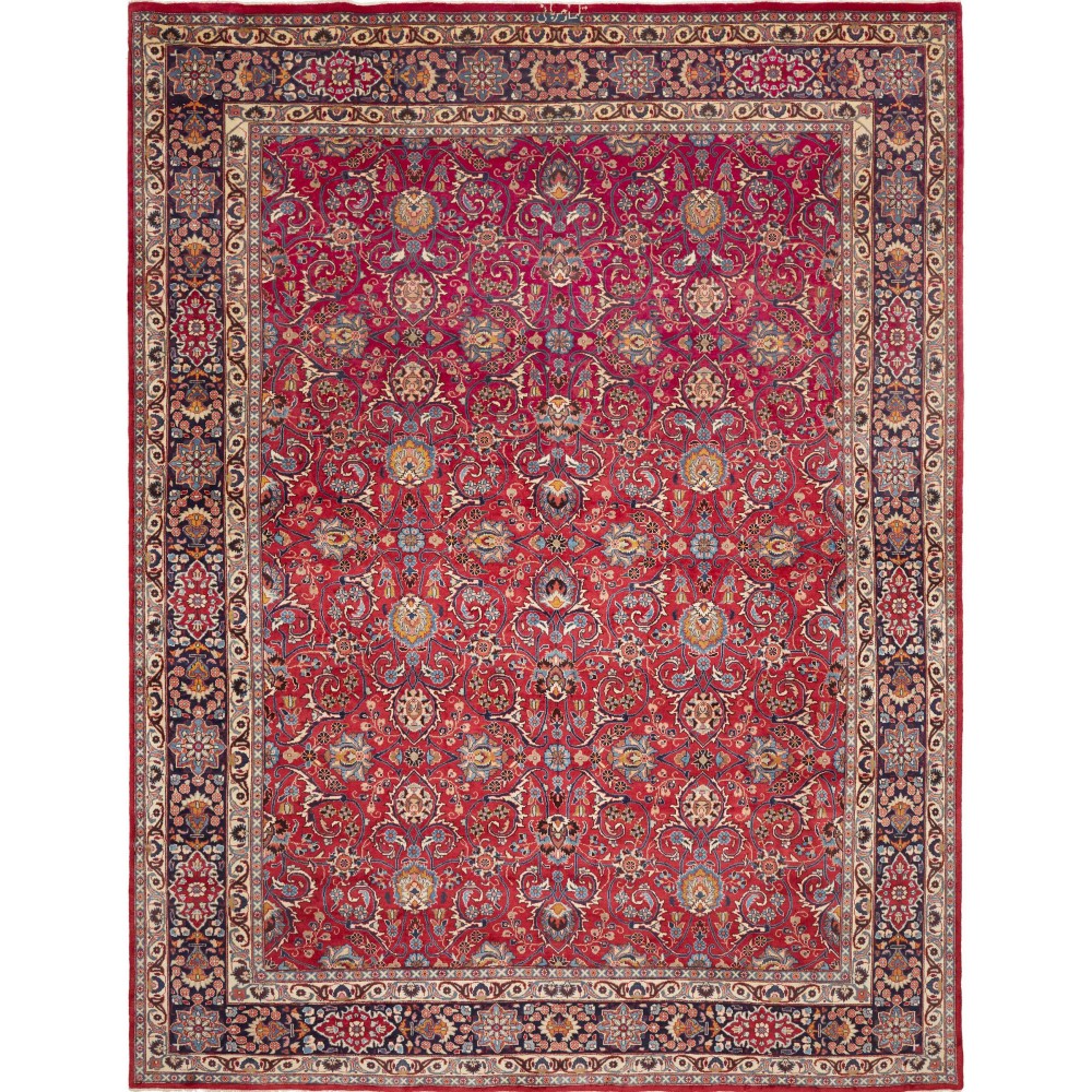 Tappeto Mashad Persia marrone giallo 295x388