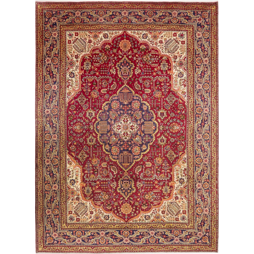 Tappeto Tabriz Persia marrone arancione 252x345