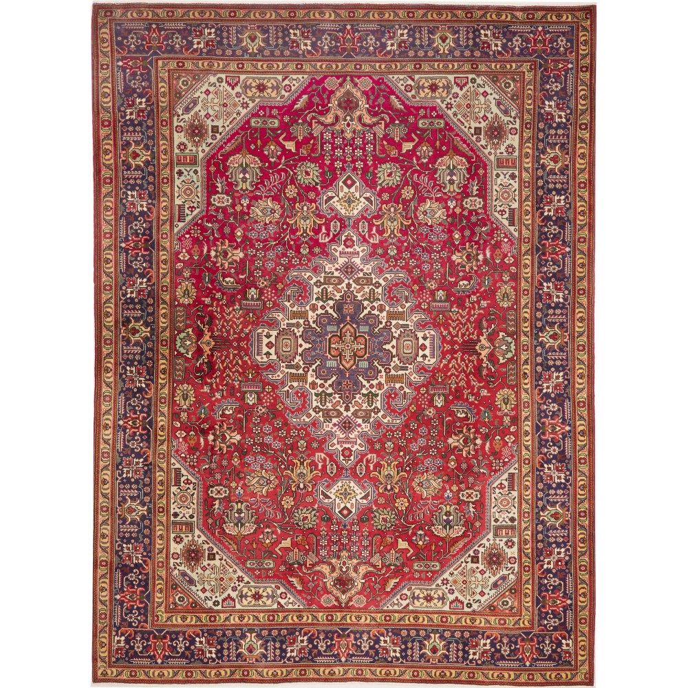 Tappeto Tabriz Persia marrone giallo 253x348
