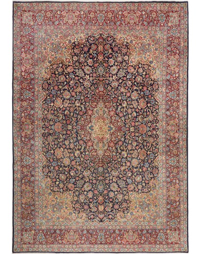 Tappeto Kerman Persia marrone giallo 272x387