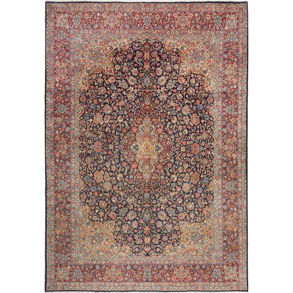 Tappeto Kerman Persia marrone giallo 272x387