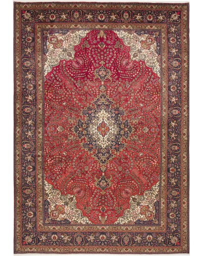 Tappeto Tabriz Persia marrone grigio 247x356