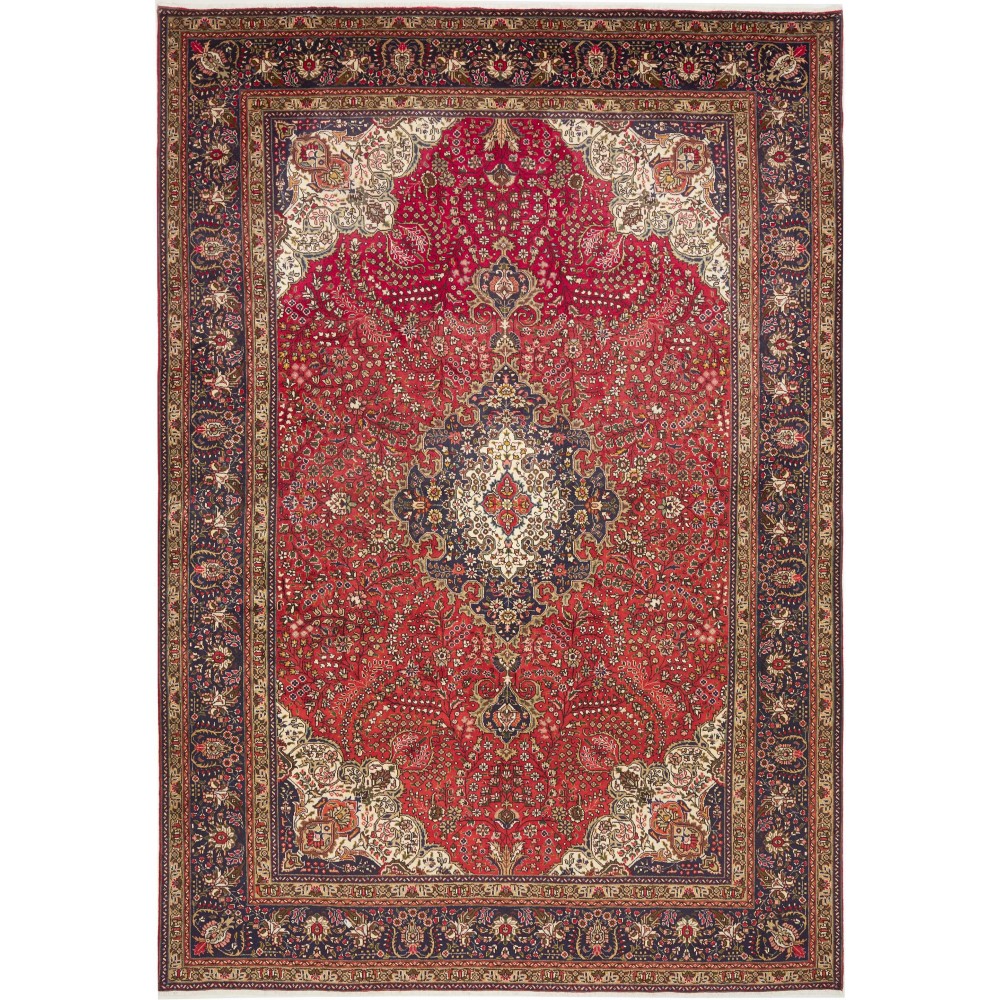 Tappeto Tabriz Persia marrone grigio 247x356