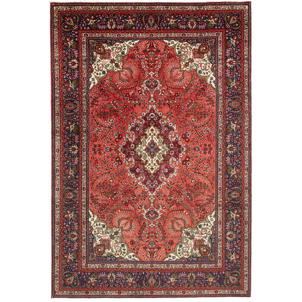 Tappeto Tabriz Persia marrone giallo 200x293