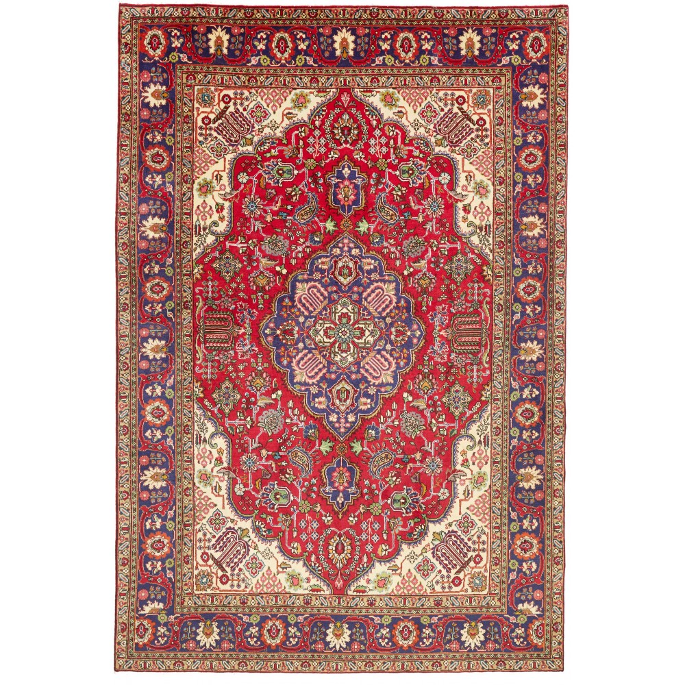 Tappeto Tabriz Persia marrone grigio 197x292