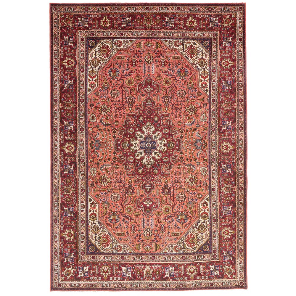 Tappeto Tabriz Persia marrone giallo 200x294