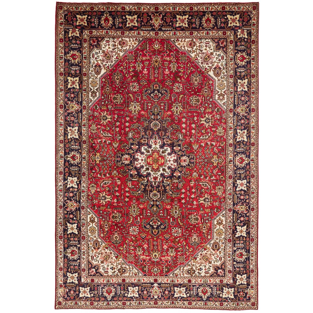 Tappeto Tabriz Persia marrone giallo 195x298