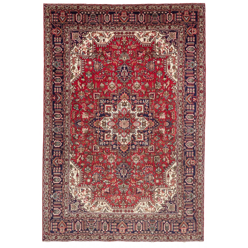 Tappeto Tabriz Persia marrone giallo 200x293