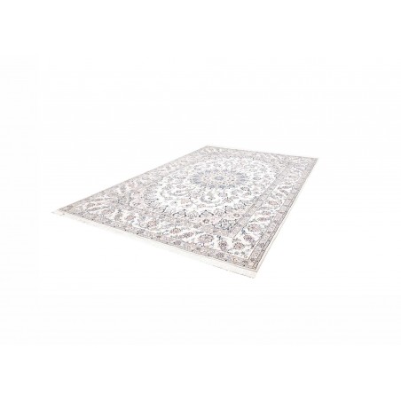 Tappeto Nain Kashmar Persia bianco grigio 252x367