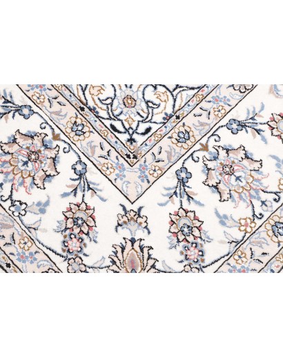 Tappeto Nain Kashmar Persia bianco grigio 252x367